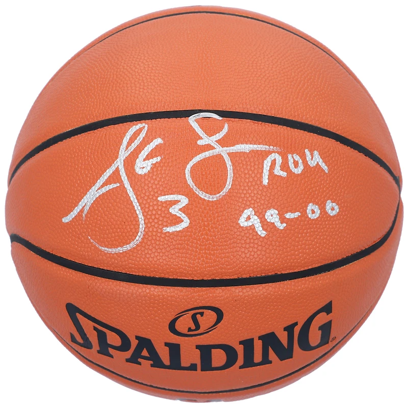 Steve Francis Houston Rockets Autographed Spalding Indoor/Outdoor Basketball with "ROY 00" Inscription