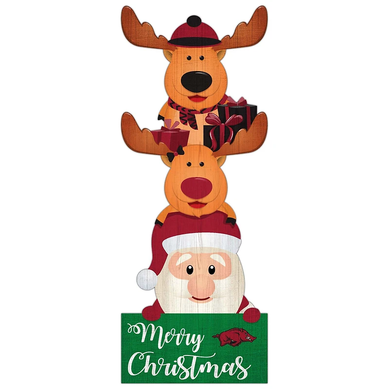 Arkansas Razorbacks 31'' Santa Stack Leaner