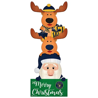 Milwaukee Brewers 31'' Santa Stack Leaner