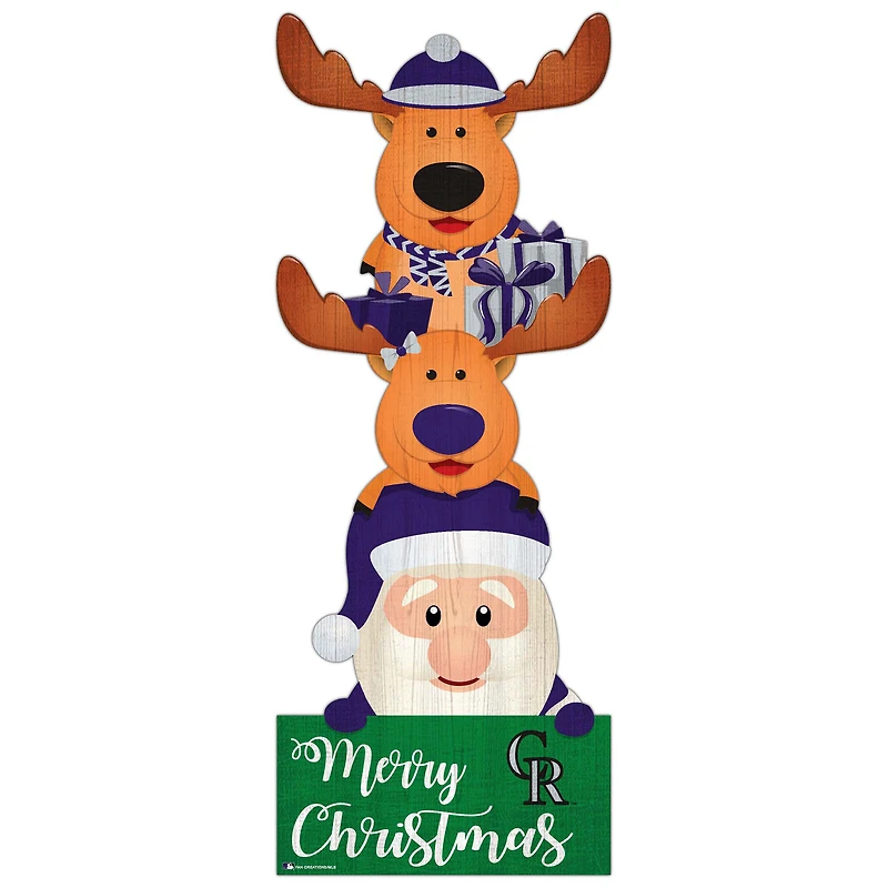 Colorado Rockies 31'' Santa Stack Leaner