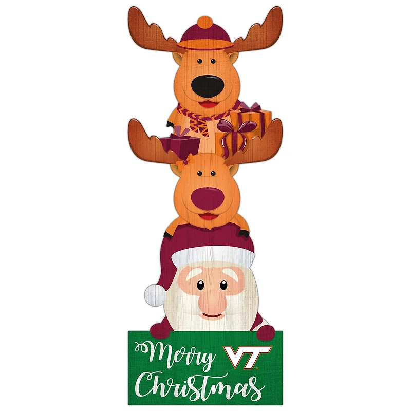 Virginia Tech Hokies 31'' Santa Stack Leaner