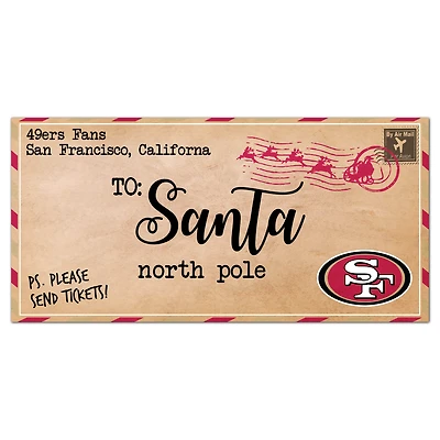 San Francisco 49ers 6'' x 12'' Letter to Santa Sign