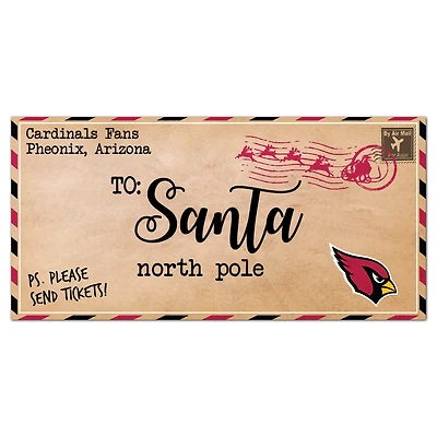 Arizona Cardinals 6'' x 12'' Letter to Santa Sign