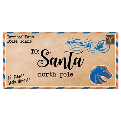 Boise State Broncos 6'' x 12'' Letter to Santa Sign