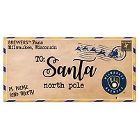 Milwaukee Brewers 6'' x 12'' Letter to Santa Sign