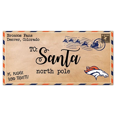 Denver Broncos 6'' x 12'' Letter to Santa Sign