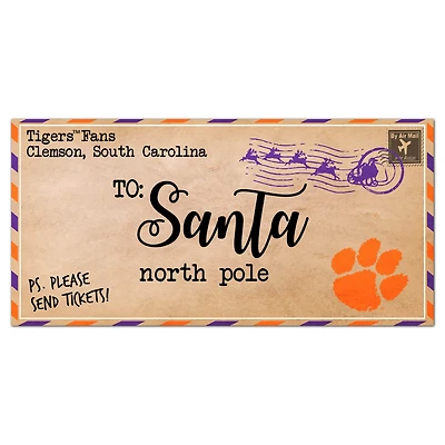 Clemson Tigers 6'' x 12'' Letter to Santa Sign