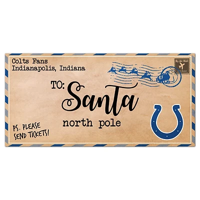 Indianapolis Colts 6'' x 12'' Letter to Santa Sign