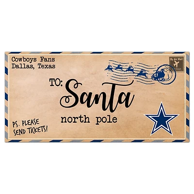 Dallas Cowboys 6'' x 12'' Letter to Santa Sign