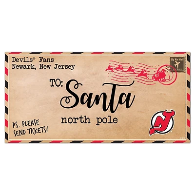 New Jersey Devils 6'' x 12'' Letter to Santa Sign