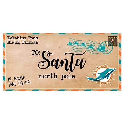 Miami Dolphins 6'' x 12'' Letter to Santa Sign