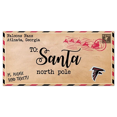 Atlanta Falcons 6'' x 12'' Letter to Santa Sign