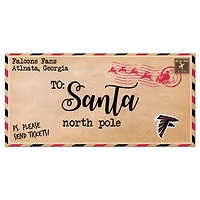 Atlanta Falcons 6'' x 12'' Letter to Santa Sign
