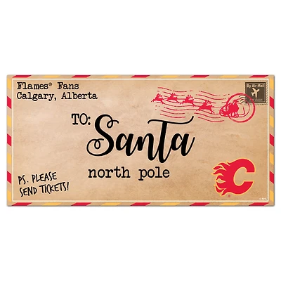 Calgary Flames 6'' x 12'' Letter to Santa Sign