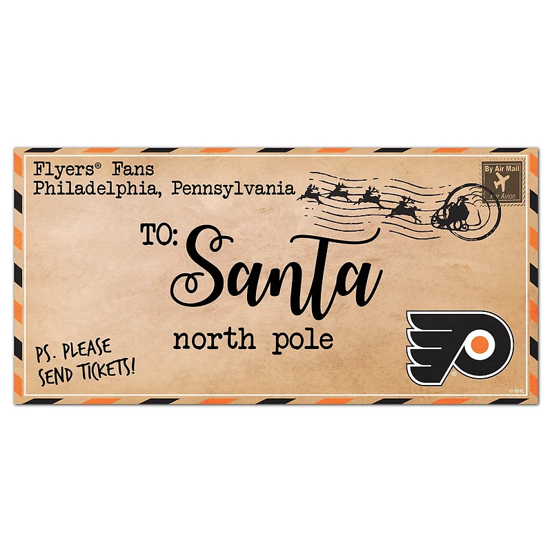 Philadelphia Flyers 6'' x 12'' Letter to Santa Sign