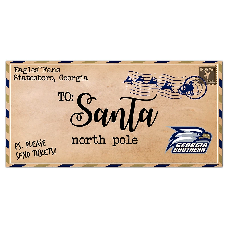 Georgia Southern Eagles 6'' x 12'' Letter to Santa Sign