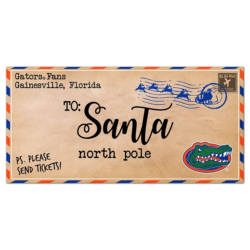 Florida Gators 6'' x 12'' Letter to Santa Sign