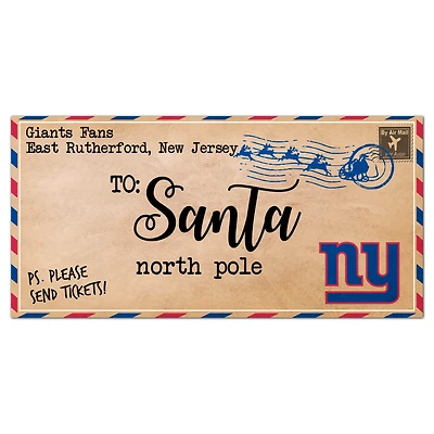 New York Giants 6'' x 12'' Letter to Santa Sign
