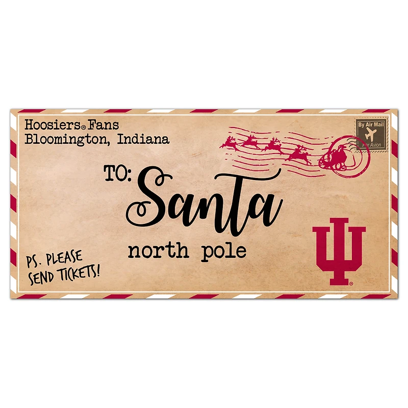 Indiana Hoosiers 6'' x 12'' Letter to Santa Sign