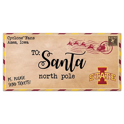Iowa State Cyclones 6'' x 12'' Letter to Santa Sign