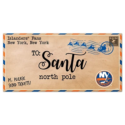 New York Islanders 6'' x 12'' Letter to Santa Sign
