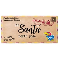 Kansas Jayhawks 6'' x 12'' Letter to Santa Sign