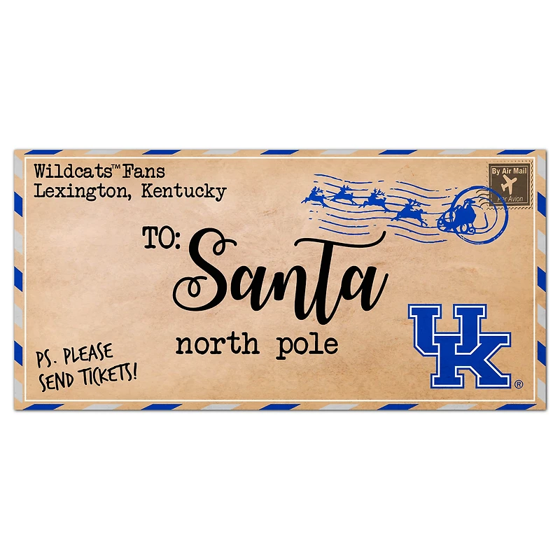 Kentucky Wildcats 6'' x 12'' Letter to Santa Sign