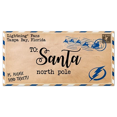 Tampa Bay Lightning 6'' x 12'' Letter to Santa Sign
