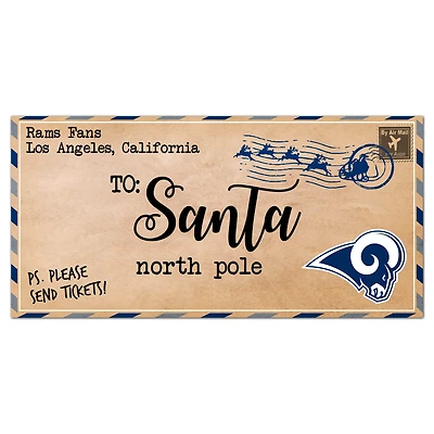 Los Angeles Rams 6'' x 12'' Letter to Santa Sign
