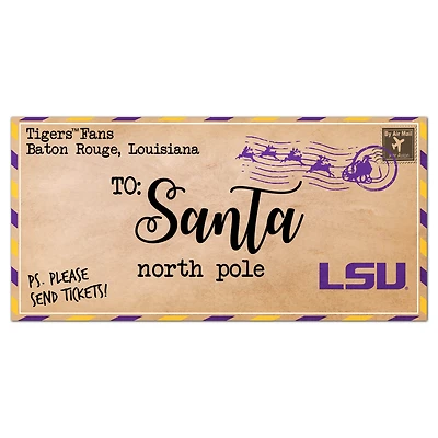 LSU Tigers 6'' x 12'' Letter to Santa Sign