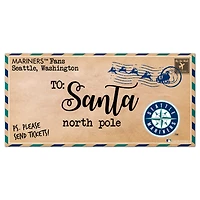 Seattle Mariners 6'' x 12'' Letter to Santa Sign
