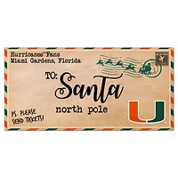 Miami Hurricanes 6'' x 12'' Letter to Santa Sign