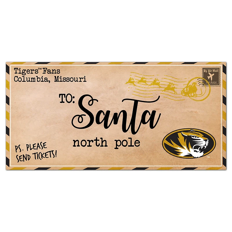 Missouri Tigers 6'' x 12'' Letter to Santa Sign