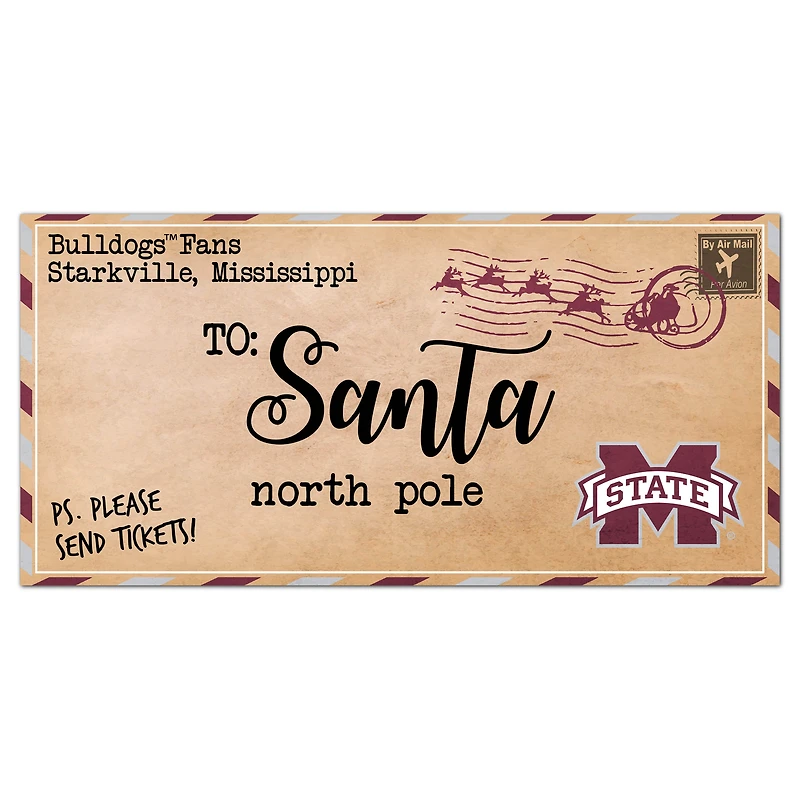Mississippi State Bulldogs 6'' x 12'' Letter to Santa Sign
