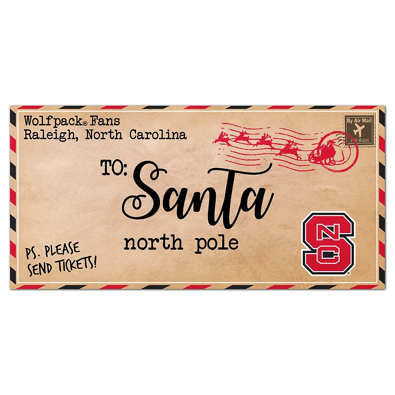 NC State Wolfpack 6'' x 12'' Letter to Santa Sign