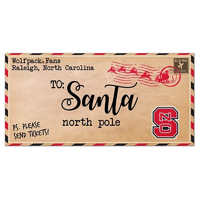 NC State Wolfpack 6'' x 12'' Letter to Santa Sign