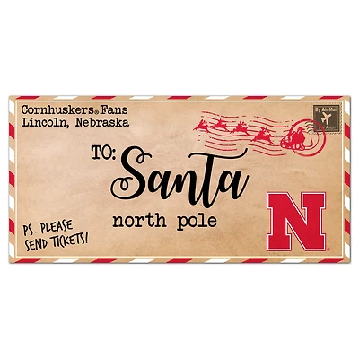 Nebraska Huskers 6'' x 12'' Letter to Santa Sign