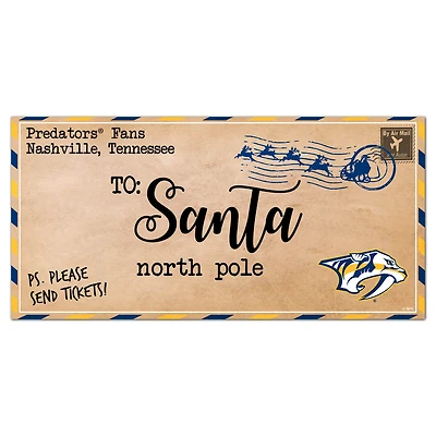 Nashville Predators 6'' x 12'' Letter to Santa Sign