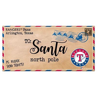 Texas Rangers 6'' x 12'' Letter to Santa Sign