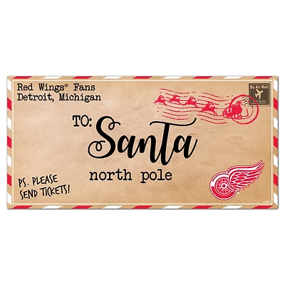 Detroit Red Wings 6'' x 12'' Letter to Santa Sign