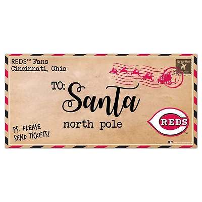 Cincinnati Reds 6'' x 12'' Letter to Santa Sign