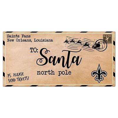 New Orleans Saints 6'' x 12'' Letter to Santa Sign