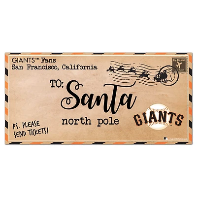 San Francisco Giants 6'' x 12'' Letter to Santa Sign