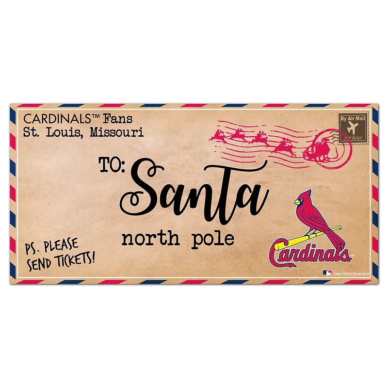 St. Louis Cardinals 6'' x 12'' Letter to Santa Sign