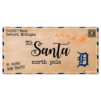 Detroit Tigers 6'' x 12'' Letter to Santa Sign