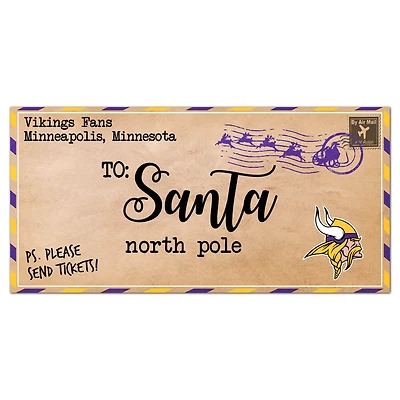 Minnesota Vikings 6'' x 12'' Letter to Santa Sign