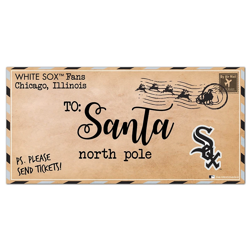 Chicago White Sox 6'' x 12'' Letter to Santa Sign