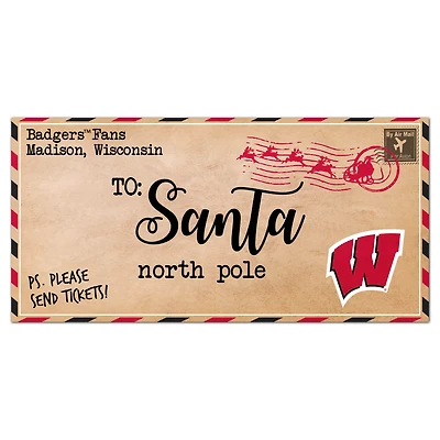 Wisconsin Badgers 6'' x 12'' Letter to Santa Sign