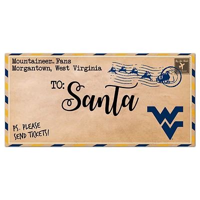 West Virginia Mountaineers 6'' x 12'' Letter to Santa Sign