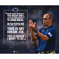 James Franklin Penn State Nittany Lions Autographed 20" x 24" Quote Photograph with "We Are Penn State" Inscription